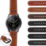 S.ds15.mb DASSARI Pilot Leather Watch Band Strap For Samsung Galaxy Watch 42mm Midnight Black