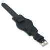 Db4.1 StrapsCo Black Angle Gallery Military Leather Bund Watch Band Cuff Strap 18mm 20mm 22mm 24mm