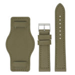 Db4.11 StrapsCo Green Up Military Leather Bund Watch Band Cuff Strap 18mm 20mm 22mm 24mm