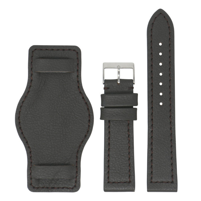 Db4.2 StrapsCo Brown Up Military Leather Bund Watch Band Cuff Strap 18mm 20mm 22mm 24mm