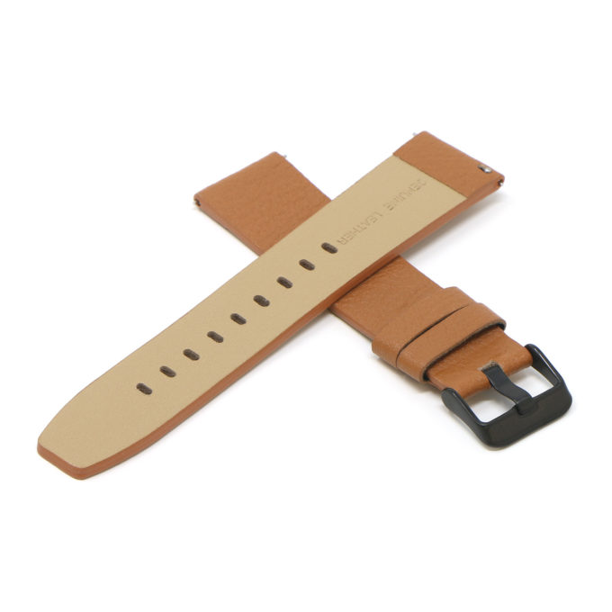 Fb.l24.3.mb Cross Tan (Black Buckle) StrapsCo Textured Leather Watch Band Strap For Black Fitbit Versa Versa 2 Lite