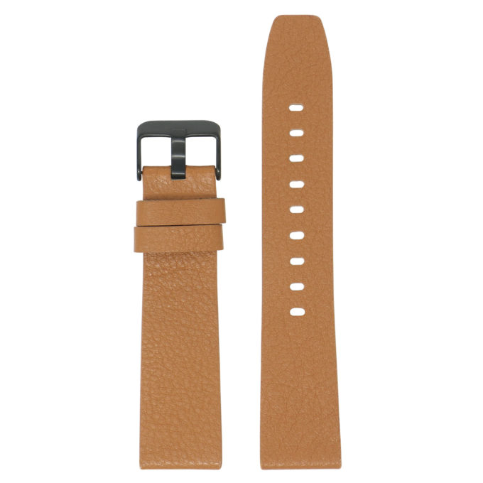 Fb.l24.3.mb Main Tan (Black Buckle) StrapsCo Textured Leather Watch Band Strap For Black Fitbit Versa Versa 2 Lite