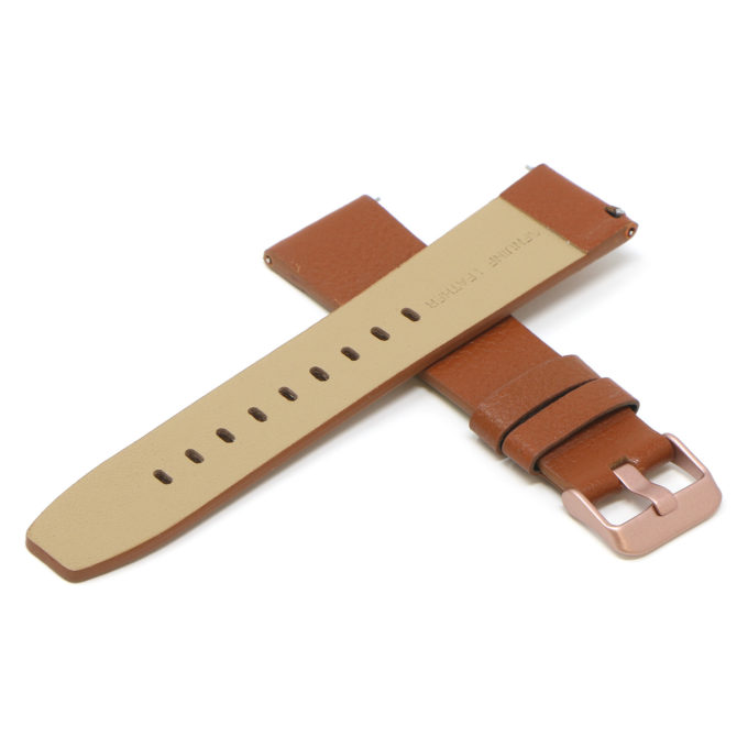 Fb.l24.8.rg Cross Brown (Rose Gold Buckle) StrapsCo Textured Leather Watch Band Strap For Rose Fitbit Versa Versa 2 Lite