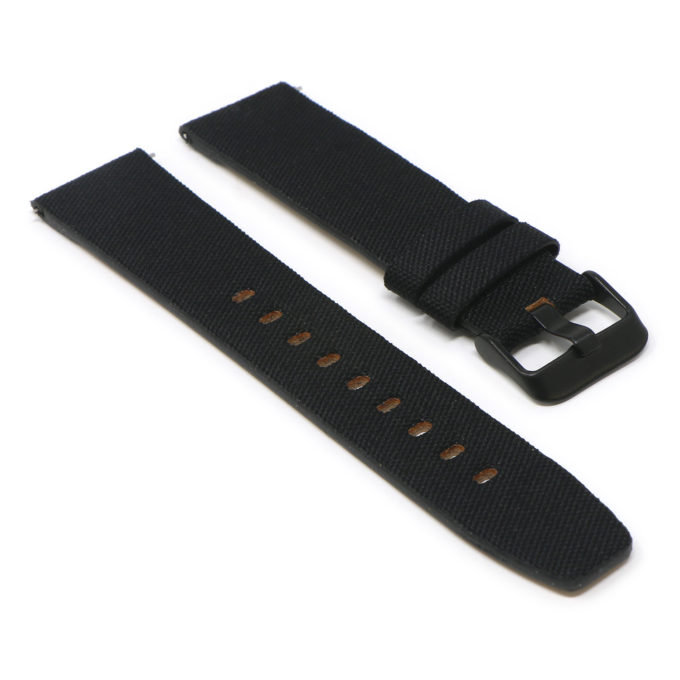 Fb.ny12.1.mb StrapsCo Black Angle Nylon Watch Band Strap For Black Fitbit Versa Versa 2 Lite