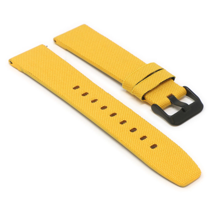 Fb.ny12.10.mb Yellow Angle StrapsCo Nylon Watch Band Strap For Black Fitbit Versa Versa 2 Lite