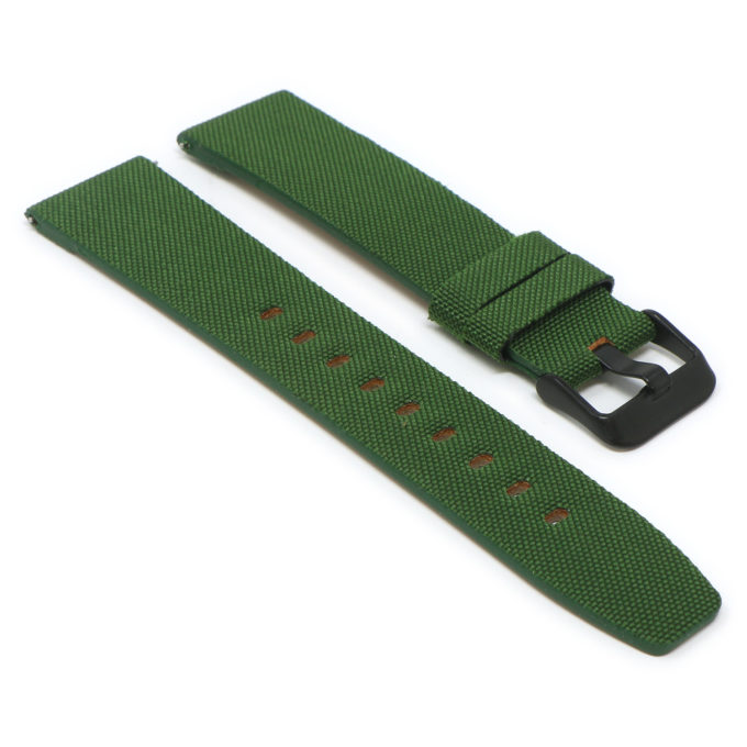 Fb.ny12.11.mb StrapsCo Green Angle Nylon Watch Band Strap For Black Fitbit Versa Versa 2 Lite