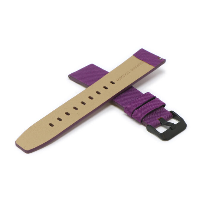 Fb.ny12.18.mb StrapsCo Purple Cross Nylon Watch Band Strap For Black Fitbit Versa Versa 2 Lite