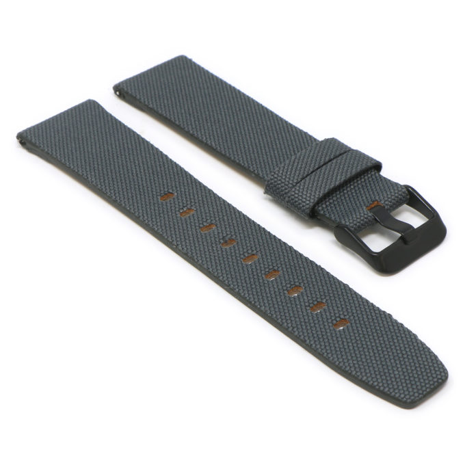 Fb.ny12.7.mb Grey Angle StrapsCo Nylon Watch Band Strap For Black Fitbit Versa Versa 2 Lite