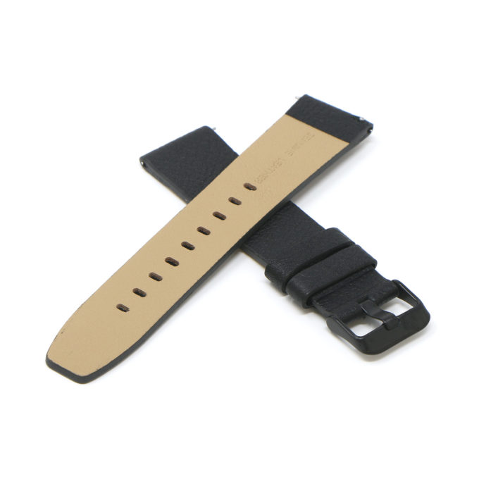 Lmx.fb.l24.1.mb Cross Black (Black Buckle) StrapsCo 23mm Textured Leather Watch Band Strap Fits Luminox