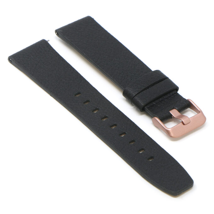 Lmx.fb.l24.1.rg Angle Black (Rose Gold Buckle) StrapsCo 23mm Textured Leather Watch Band Strap Fits Luminox