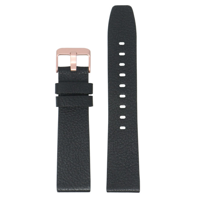 Lmx.fb.l24.1.rg Main Black (Rose Gold Buckle) StrapsCo 23mm Textured Leather Watch Band Strap Fits Luminox