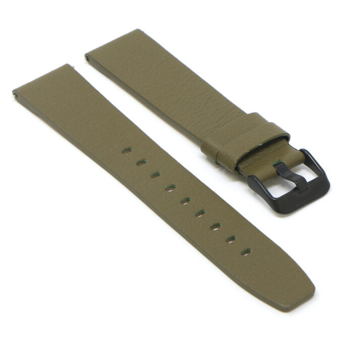 Lmx.fb.l24.11.mb Angle Military Green (Black Buckle) StrapsCo 23mm Textured Leather Watch Band Strap Fits Luminox