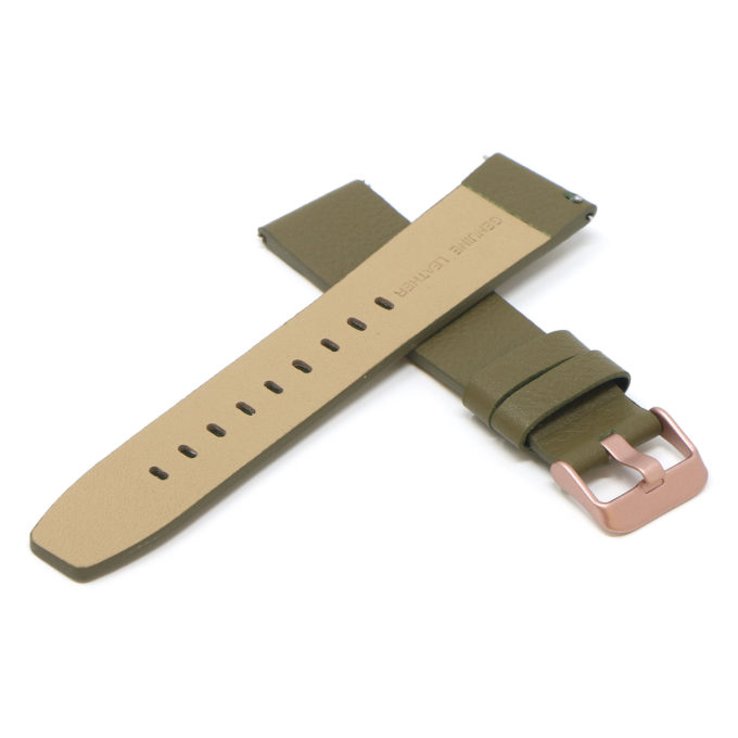 Lmx.fb.l24.11.rg Cross Military Green (Rose Gold Buckle) StrapsCo 23mm Textured Leather Watch Band Strap Fits Luminox