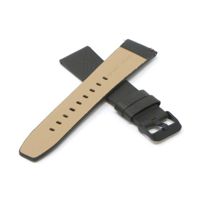 Lmx.fb.l24.2.mb Cross Dark Brown (Black Buckle) StrapsCo 23mm Textured Leather Watch Band Strap Fits Luminox