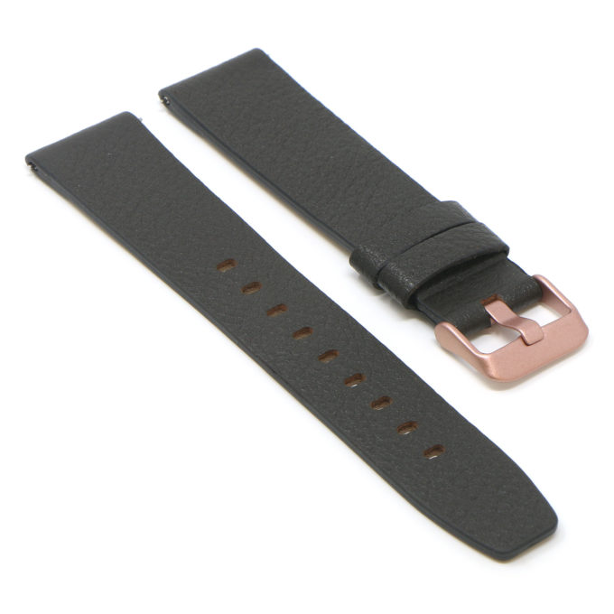 Lmx.fb.l24.2.rg Angle Dark Brown (Rose Gold Buckle) StrapsCo 23mm Textured Leather Watch Band Strap Fits Luminox