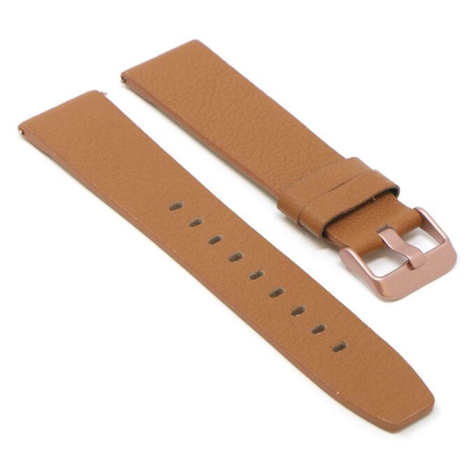 Lmx.fb.l24.3.rg Angle Tan (Rose Gold Buckle) StrapsCo 23mm Textured Leather Watch Band Strap Fits Luminox