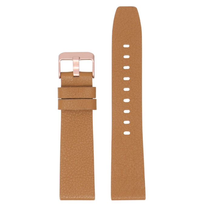 Lmx.fb.l24.3.rg Main Tan (Rose Gold Buckle) StrapsCo 23mm Textured Leather Watch Band Strap Fits Luminox
