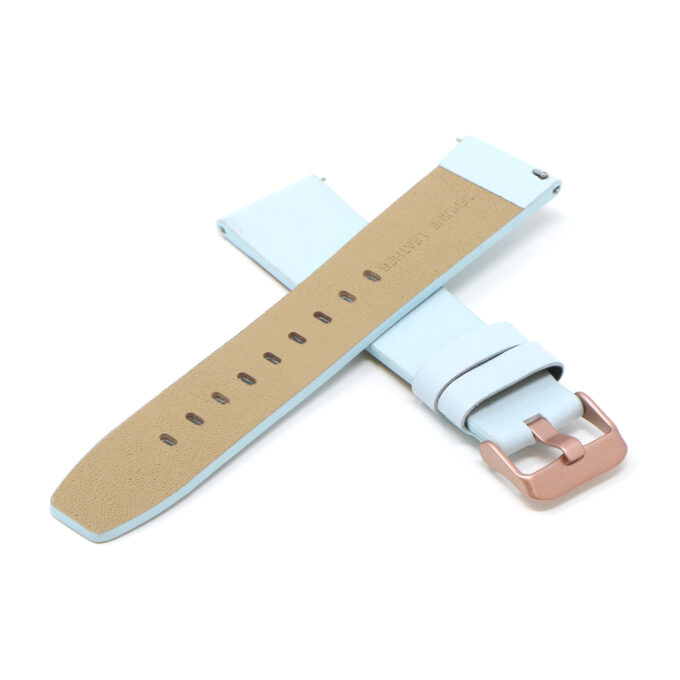Lmx.fb.l24.5.rg Cross Sky Blue (Rose Gold Buckle) StrapsCo 23mm Textured Leather Watch Band Strap Fits Luminox