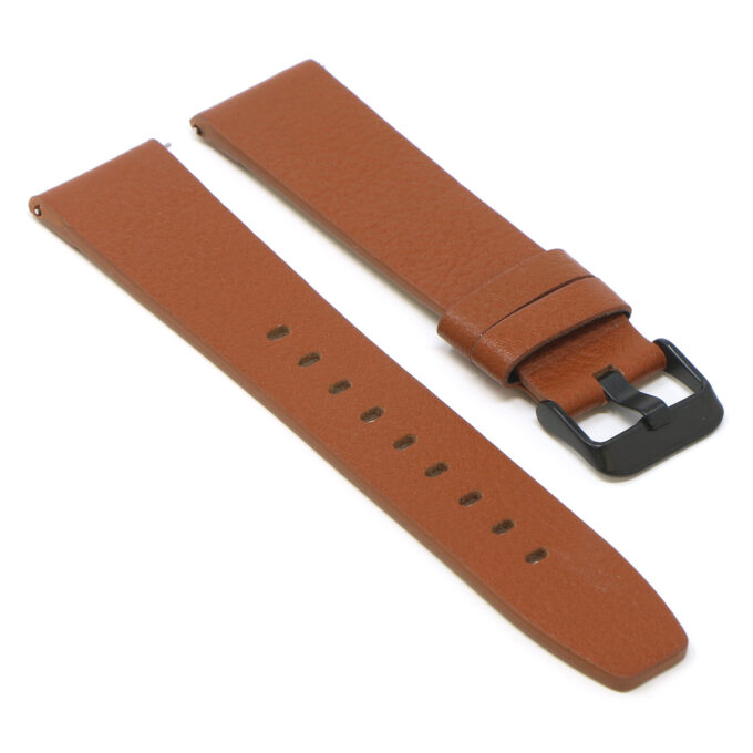 Lmx.fb.l24.8.mb Angle Brown (Black Buckle) StrapsCo 23mm Textured Leather Watch Band Strap Fits Luminox