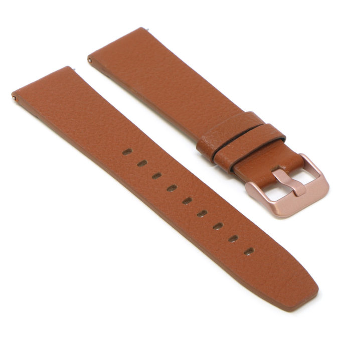 Lmx.fb.l24.8.rg Angle Brown (Rose Gold Buckle) StrapsCo 23mm Textured Leather Watch Band Strap Fits Luminox