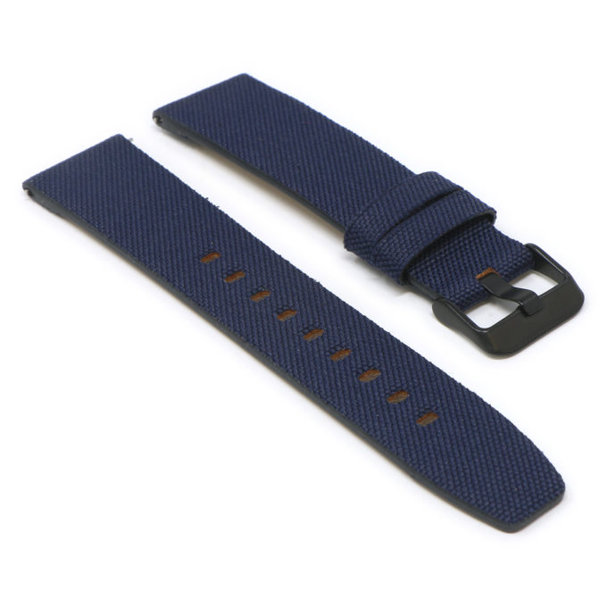 Lmx.fb.ny12.5.mb Navy Blue Angle StrapsCo 23mm Nylon Watch Band Strap W Black Buckle Fits Luminox