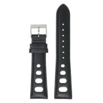 DASSARI Distressed Leather Rally Watch Strap Band Ra7.1 Black Up (2)