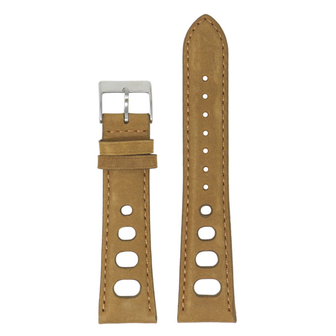 DASSARI Distressed Leather Rally Watch Strap Band Ra7.17 Camel Up