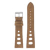 DASSARI Distressed Leather Rally Watch Strap Band ra7.3 Tan Up