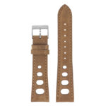 DASSARI Distressed Leather Rally Watch Strap Band ra7.3 Tan Up