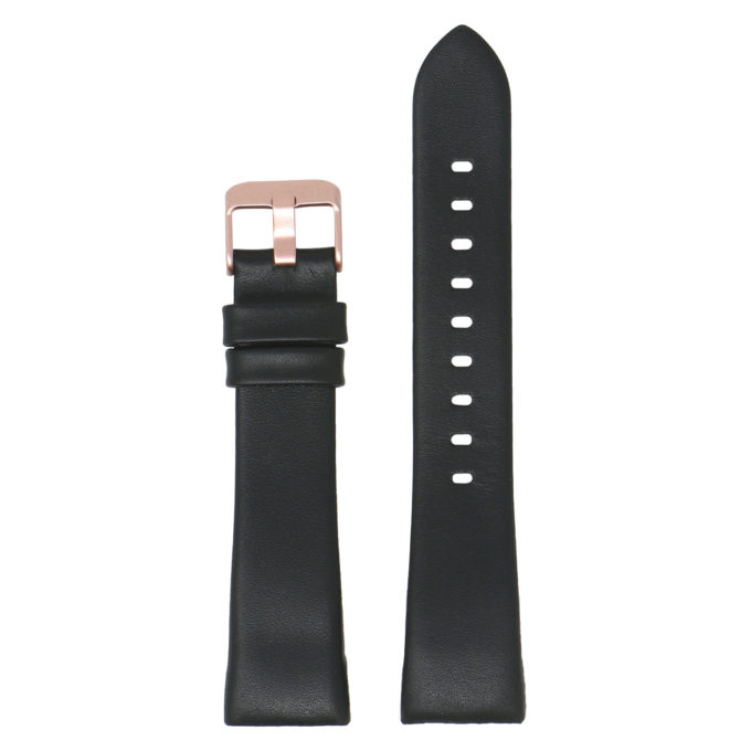 Fb.l15.1.rg Main Black (Rose Gold Buckle) StrapsCo Smooth Leather Watch Band Strap For Fitbit Charge 3