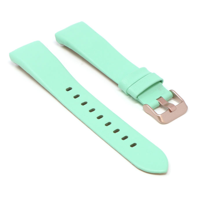 Fb.l15.11.rg Angle Mint (Rose Gold Buckle) StrapsCo Smooth Leather Watch Band Strap For Fitbit Charge 3