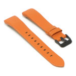 Fb.l15.12.mb Angle Orange (Black Buckle) StrapsCo Smooth Leather Watch Band Strap For Fitbit Charge 3