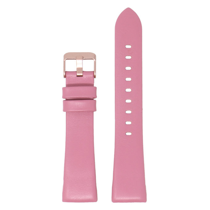 Fb.l15.13.rg Main Pink (Rose Gold Buckle) StrapsCo Smooth Leather Watch Band Strap For Fitbit Charge 3