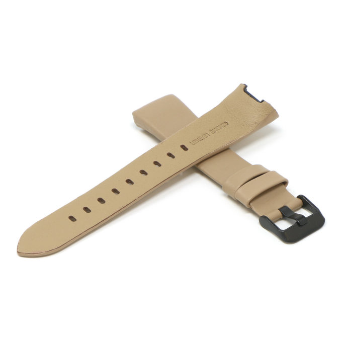 Fb.l15.17.mb Cross Beige (Black Buckle) StrapsCo Smooth Leather Watch Band Strap For Fitbit Charge 3