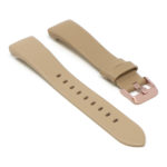 Fb.l15.17.rg Angle Beige (Rose Gold Buckle) StrapsCo Smooth Leather Watch Band Strap For Fitbit Charge 3