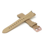 Fb.l15.17.rg Cross Beige (Rose Gold Buckle) StrapsCo Smooth Leather Watch Band Strap For Fitbit Charge 3