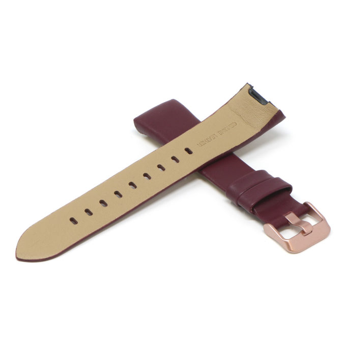Fb.l15.18.rg Cross Purple (Rose Gold Buckle) StrapsCo Smooth Leather Watch Band Strap For Fitbit Charge 3