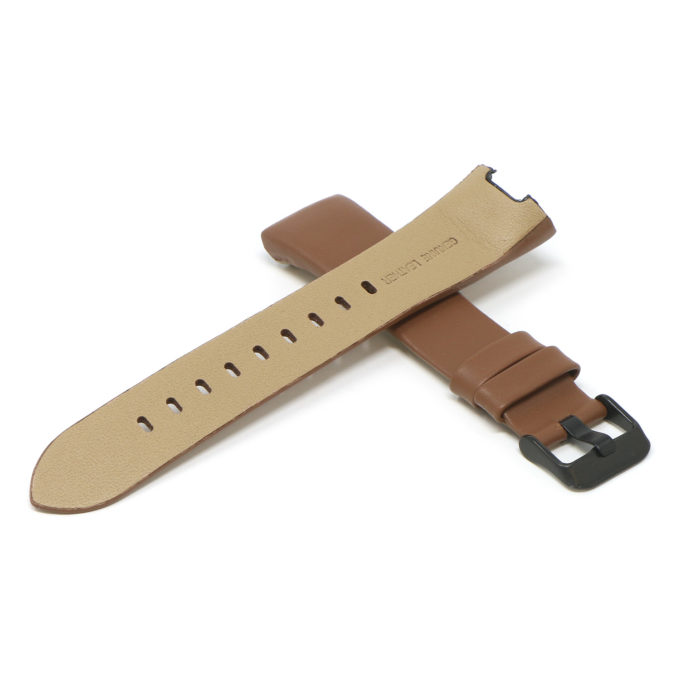 Fb.l15.3.mb Cross Tan (Black Buckle) StrapsCo Smooth Leather Watch Band Strap For Fitbit Charge 3