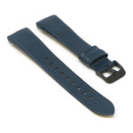 Fb.l15.5.mb Angle Navy Blue (Black Buckle) StrapsCo Smooth Leather Watch Band Strap For Fitbit Charge 3