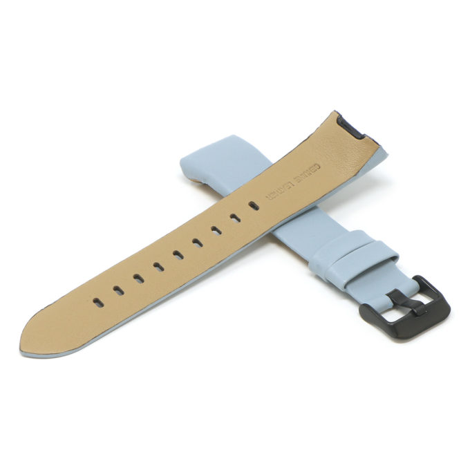 Fb.l15.5a.mb Cross Cloud Blue (Black Buckle) StrapsCo Smooth Leather Watch Band Strap For Fitbit Charge 3