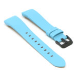 Fb.l15.5b.mb Angle Sky Blue (Black Buckle) StrapsCo Smooth Leather Watch Band Strap For Fitbit Charge 3