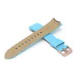 Fb.l15.5b.rg Cross Sky Blue (Rose Gold Buckle) StrapsCo Smooth Leather Watch Band Strap For Fitbit Charge 3