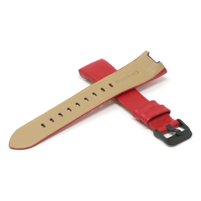 Fb.l15.6.mb Cross Red (Black Buckle) StrapsCo Smooth Leather Watch Band Strap For Fitbit Charge 3