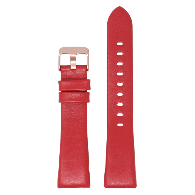 Fb.l15.6.rg Main Red (Rose Gold Buckle) StrapsCo Smooth Leather Watch Band Strap For Fitbit Charge 3