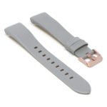Fb.l15.7.rg Angle Grey (Rose Gold Buckle) StrapsCo Smooth Leather Watch Band Strap For Fitbit Charge 3