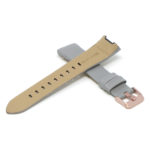 Fb.l15.7.rg Cross Grey (Rose Gold Buckle) StrapsCo Smooth Leather Watch Band Strap For Fitbit Charge 3