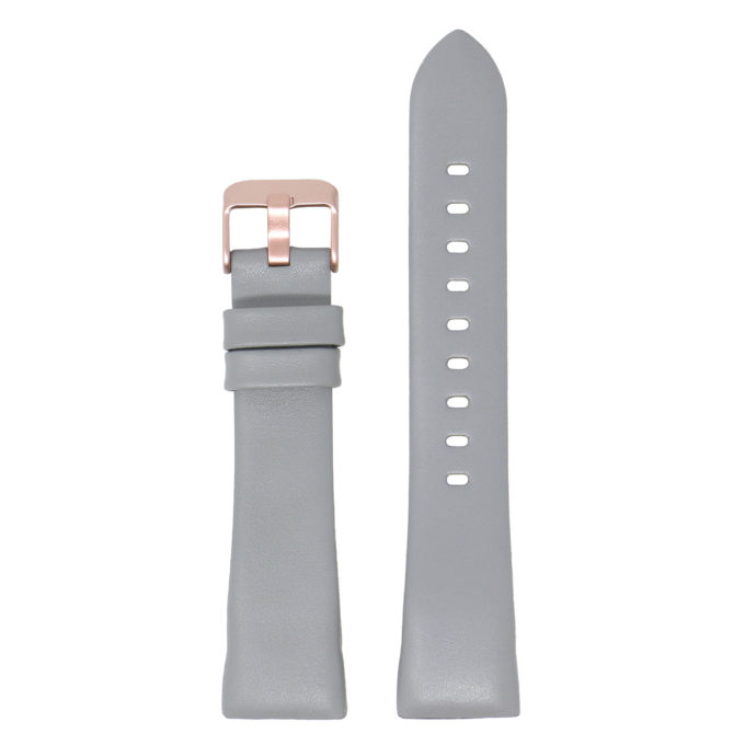 Fb.l15.7.rg Main Grey (Rose Gold Buckle) StrapsCo Smooth Leather Watch Band Strap For Fitbit Charge 3