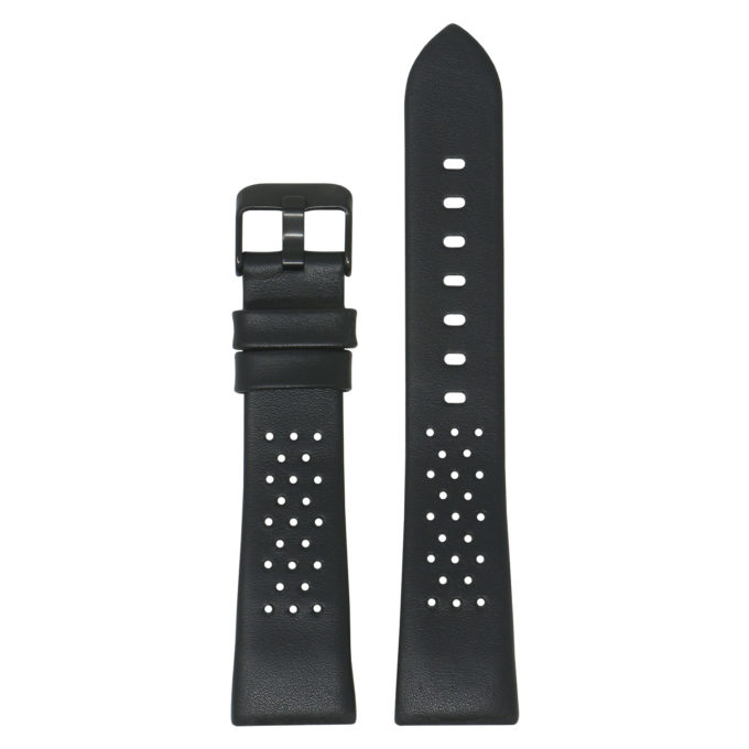 Fb.l16.1.mb Main Black StrapsCo Perforated Leather Rally Watch Band Strap For Fitbit Charge 3