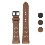 Fb.l16.3.mb Gallery Tan StrapsCo Perforated Leather Rally Watch Band Strap For Fitbit Charge 3