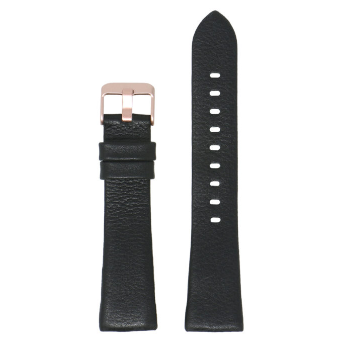 Fb.l17.1.rg Main Black (Rose Gold Buckle) StrapsCo Textured Leather Watch Band Strap For Fitbit Charge 3